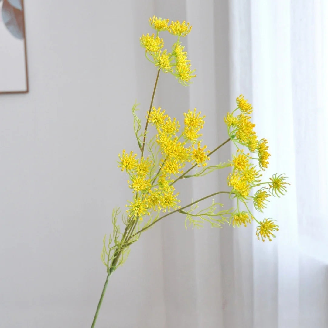 Artificial Lace Foam Flowers 80cm Faux Silk Blooms Home Decor Wedding Photography Props Restaurant Greenery Decorations Oasis Select yellow