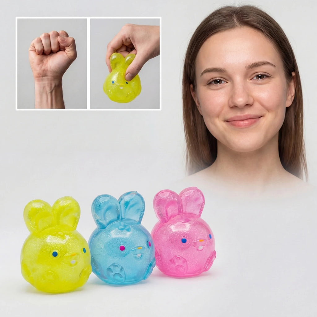 Rabbit Jelly Squishy Toy – TPR Fidget Squeeze Toy for All Ages