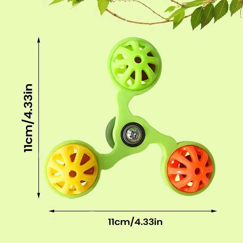 Parrot Toys Interactive Rotating Windmill Toy Bird Cage Toy For Parrots Rotating For Stimulation Entertainment Play Chewing Oasis Select Green 1PC
