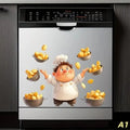 Chef Kitchen Stickers – Fun Removable PVC Appliance Decals