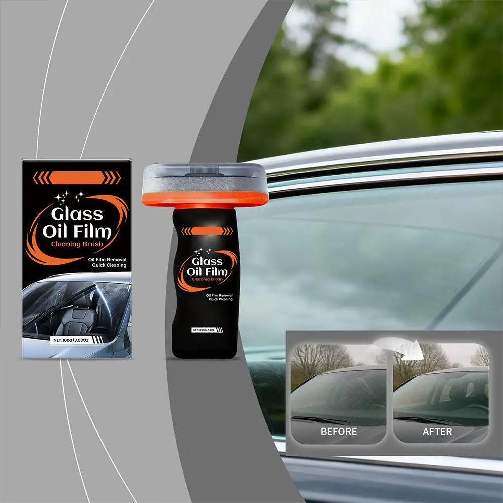 Car Glass Oil Film Cleaning Brush – Windshield Cleaner