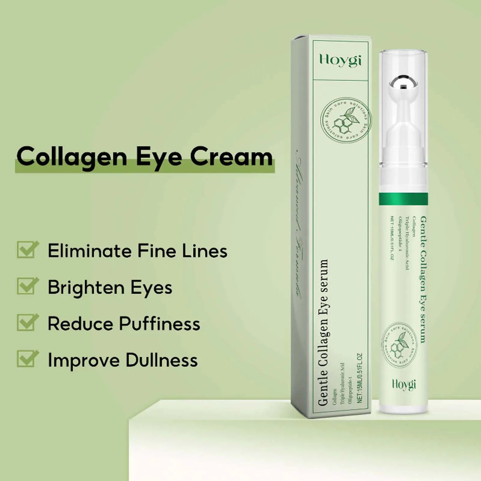 Collagen Eye Serum Cream Anti Dark Circles Eye Bags Eyes Puffy Repair Brightening Tighten Lifting Moisturizing Under Eye Roller Oasis Select