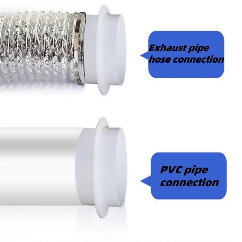 Round Pipe Check Valve Air Duct Check Ventilation Device Durable Exhaust Fan Hose Proof Ventilating Grill Kitchen Accessories Oasis Select