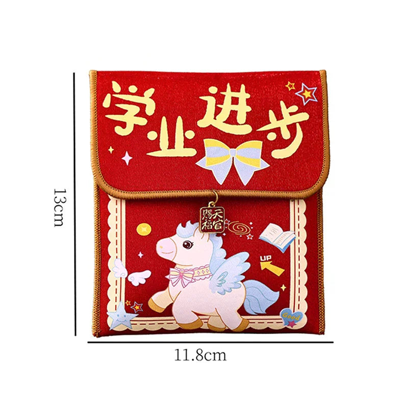 1Pc 2026 Year Of The Horse Fabric Red Envelope Traditional New Year Lucky Money Bag Spring Festival Cloth Money Pocket Oasis Select