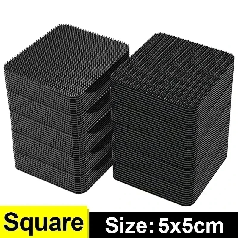 60/2pcs Carpet Fixing Stickers Adhesive Car Floor Mats Fixed Patches Home Sheets Anti Skid Grip Tape Sticker Double Sided Tapes Oasis Select Square 2pcs(1pairs)
