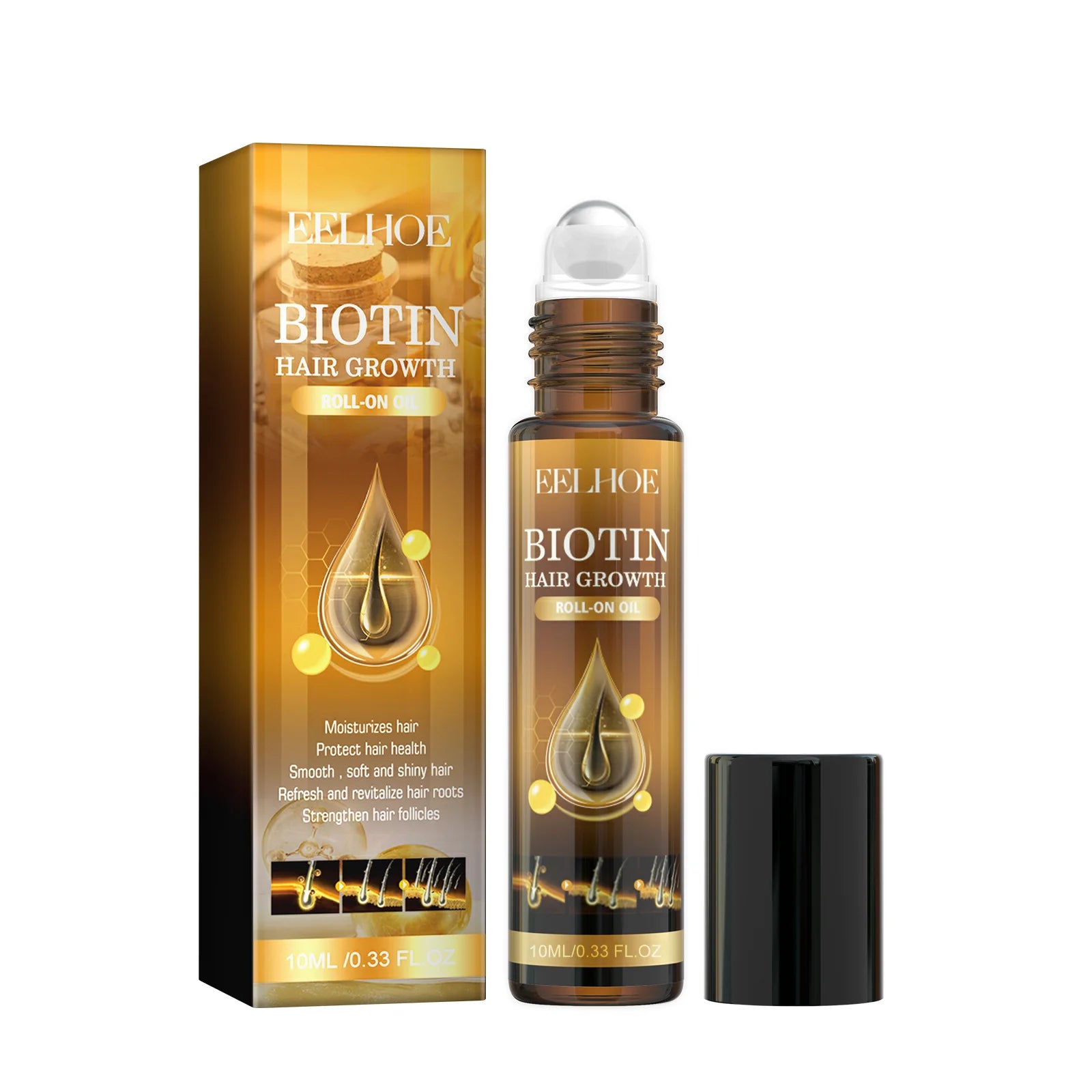 Biotin Hair Growth Products Fast Growing Oil Conditioner Frizz Damaged Repair Hair Thinning Soap Nourish Root Dense Hair Shampoo Oasis Select Hair Roller 10ml