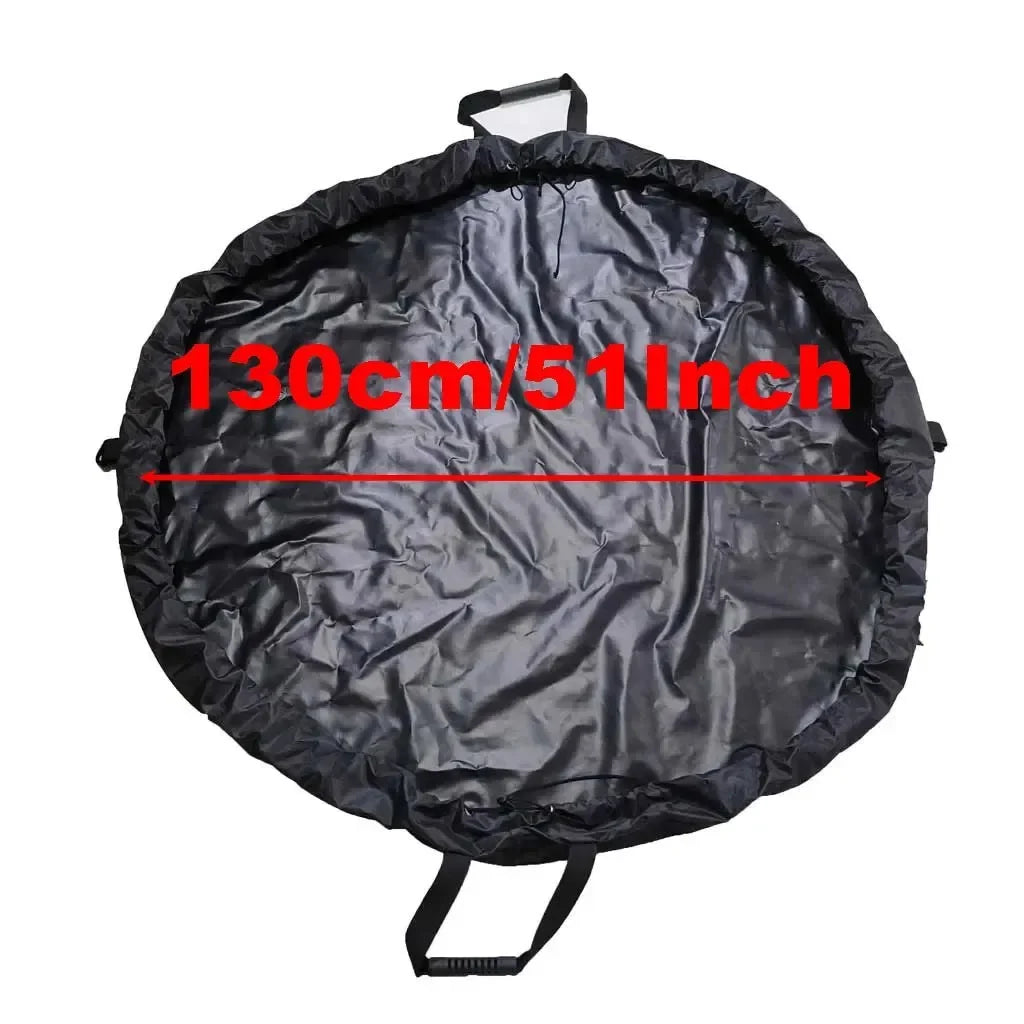 Waterproof Swimming Wetsuit Change Mat Beach Clothes Changing Carrying Bag With Handle Shoulder Straps for Surfing Kayak Oasis Select 130cm Black