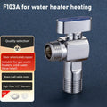 Brass High Flow Ball Valve Fully Open Ball Core Angle Valve Gas Water Heater Hot and Cold Universal 4 Points 6 Points Oasis Select 4 points blue 1pcs