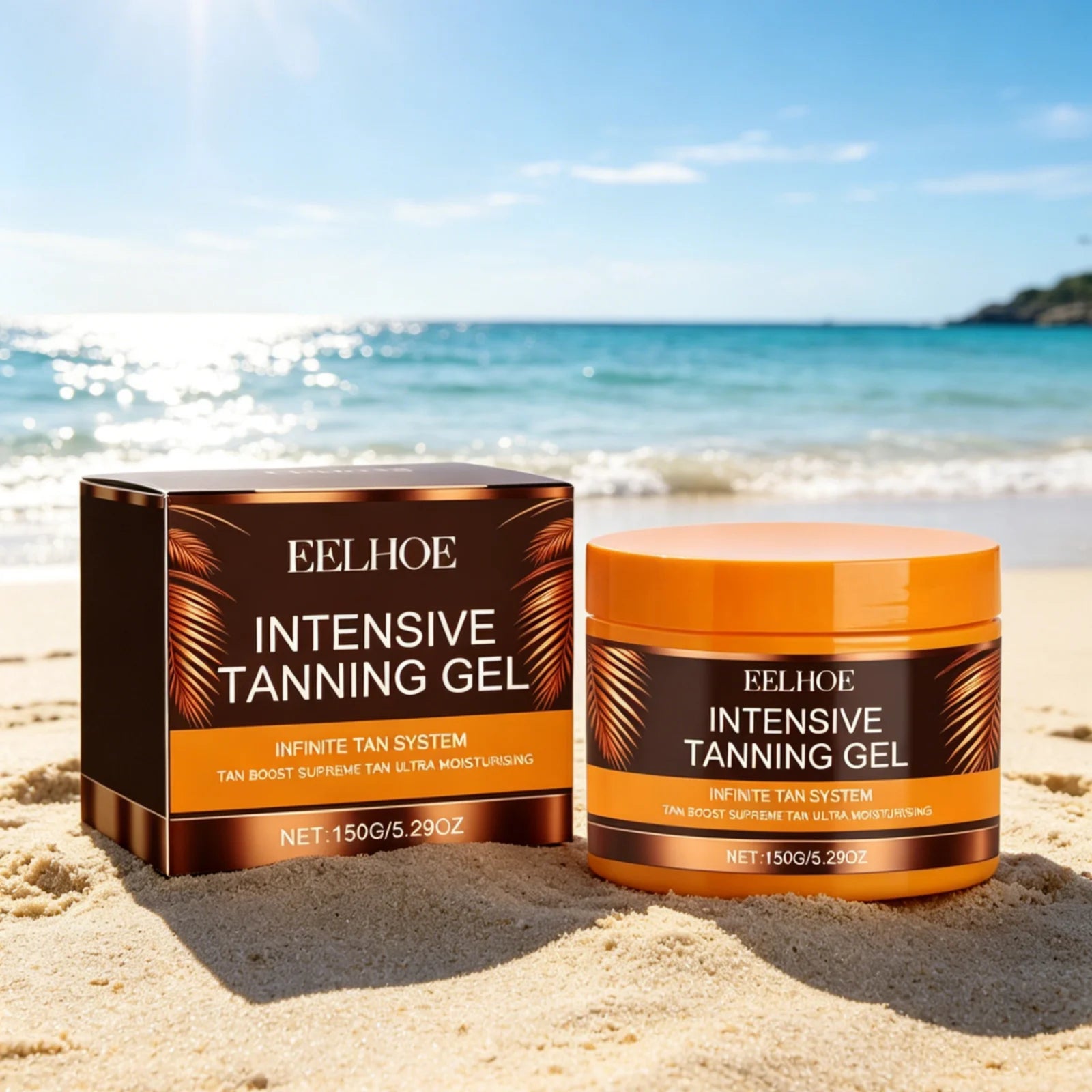 EELHOE Intensive Tanning Gel Long Lasting Moisturizing Smoothing Skin Softening Even Skin Tone Gentle Formula Self Tanning Gel Oasis Select