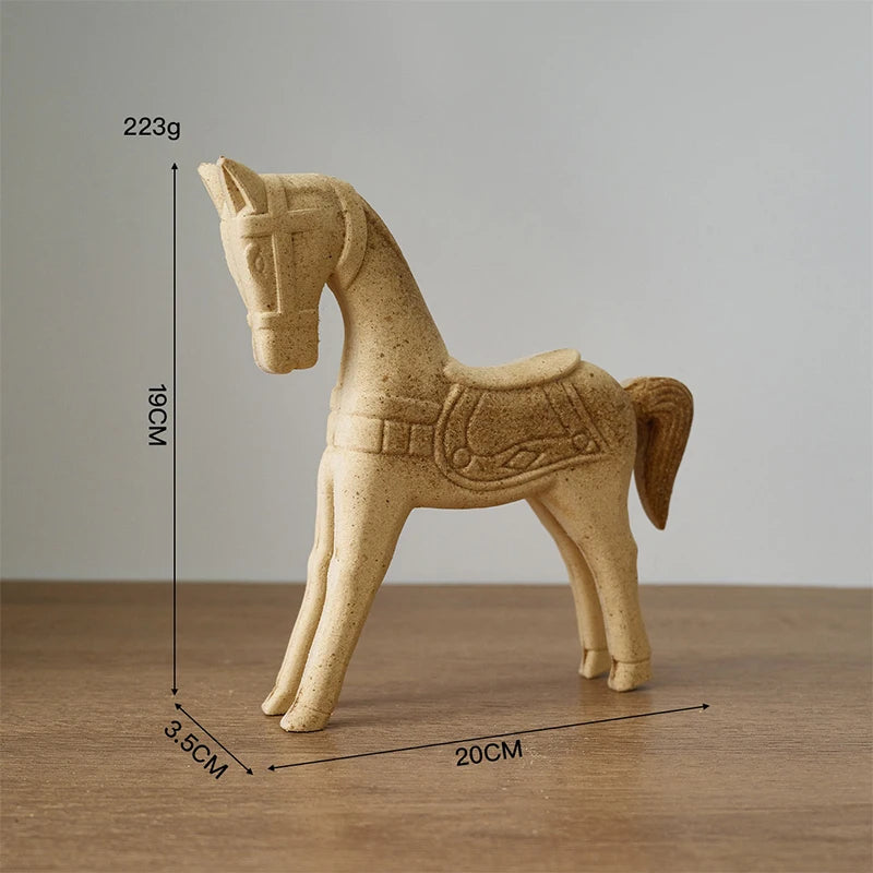 Creative DIY Painted Wooden Animal Sculptures - Horse, Rabbit, Cat, Giraffe- for decorative home accent Oasis Select A4