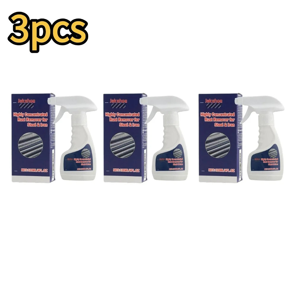 Metal Rust Remover Multipurpose Rust Stain Remover Gentle Portable Rust Remover Liquid for Rebar Iron Car Maintenance Cleaning Oasis Select 3pcs