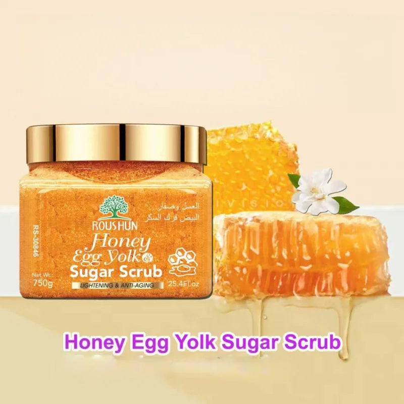 ROUSHUN Honey Egg Yolk Sugar Body Scrub – Family Pack