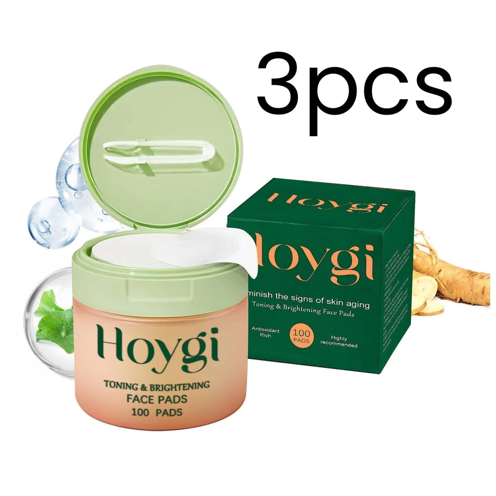 Hoygi Brightening Face Toner Pads 100ct – Hydrate & Even Skin Face Toner Pads Oasis Select 3 Boxed