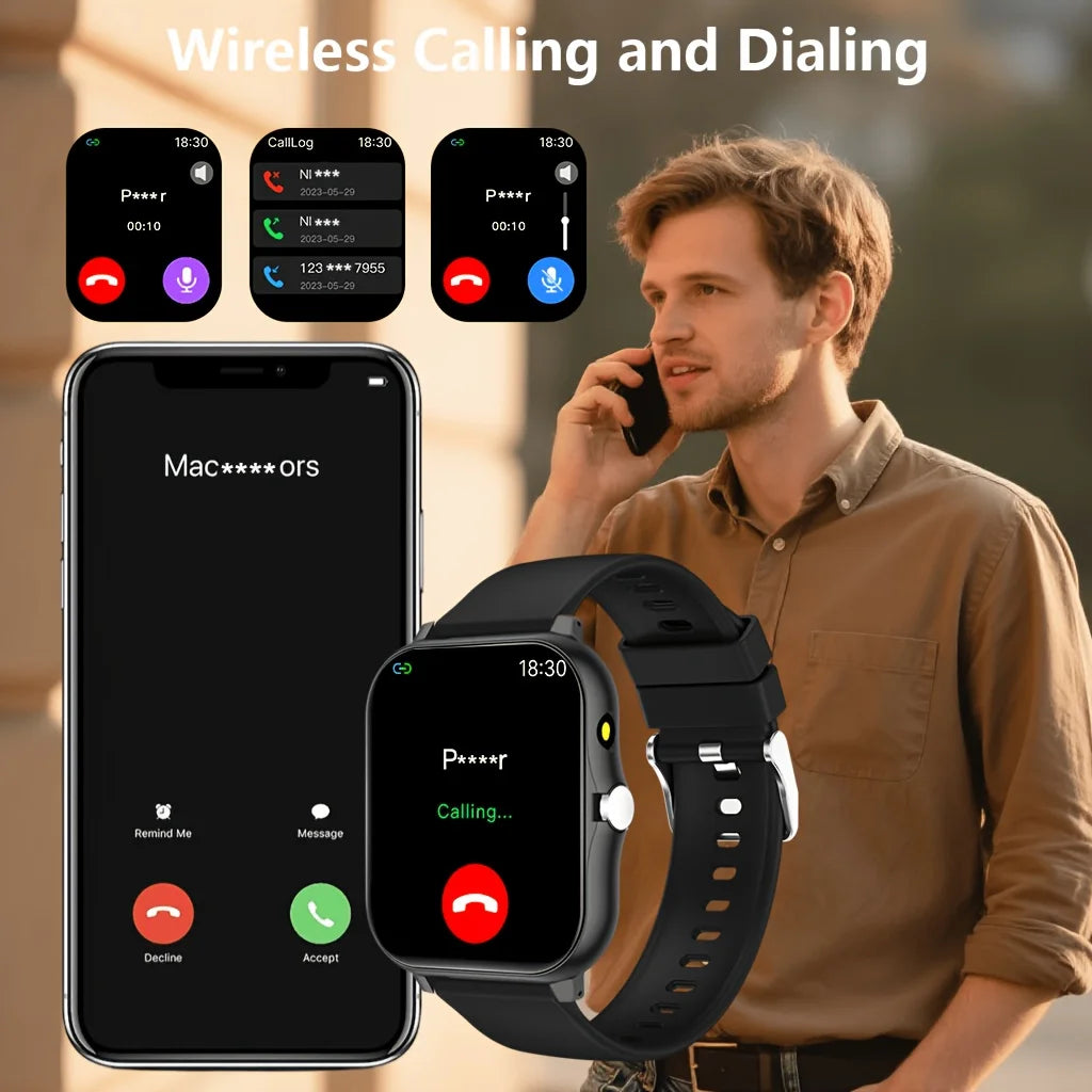 ERUN Full-Touch Smart Sports Watch – Calls, SMS & Activity Track