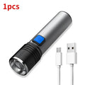 USB Rechargeable 365nm/395nm UV Flashlight 3 Modes Zoomable Ultraviolet Torch Pets Tinea Money Ore Scorpion Detection Lamp Oasis Select 1pcs