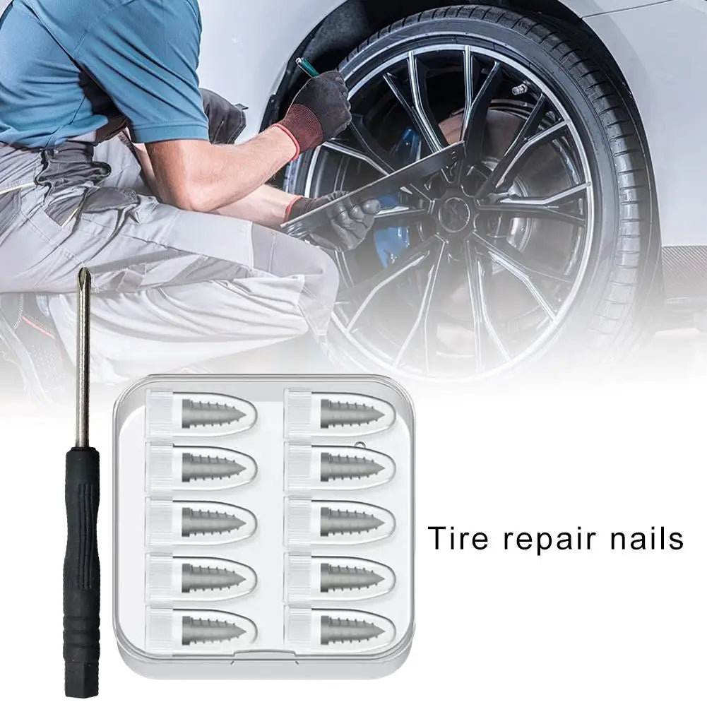 Vacuum Car Tyre Repair Rubber Nail Set Universal Tire Screw Tubeless Repair Tools Kit Car Motorcycle Truck Accessories Oasis Select