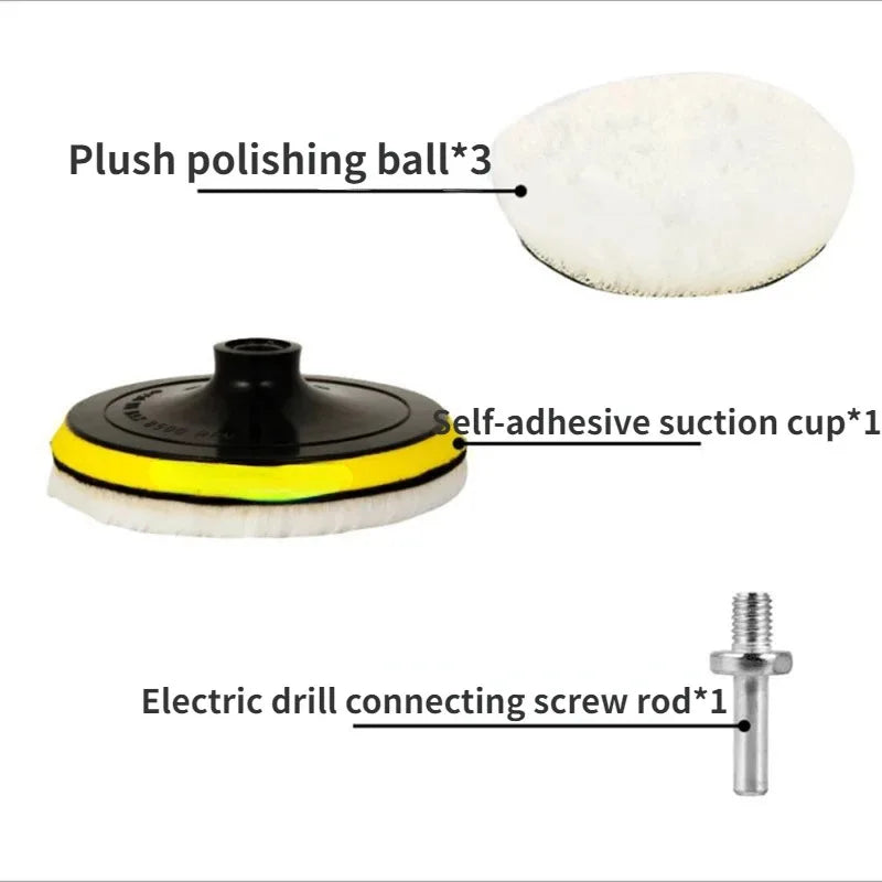 5-Pack Wool Car Polish & Wax Buffing Pads 3/5 Inch Kit Car Buffing Pad Kit Oasis Select
