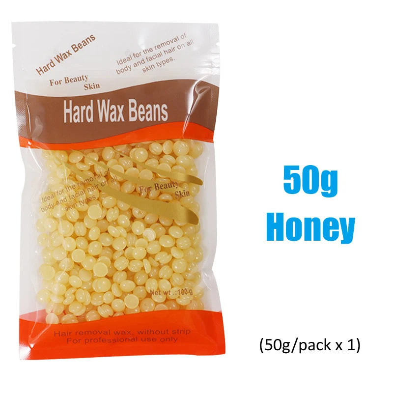 2026 Top Selling！200ML Wax Heater for Hair Removal Wax Beans Waxing Machine Epilator Wax-melt Pot Unisex Hair Removal Oasis Select 50g-Honey