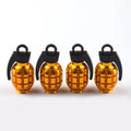 4pcs Car Tire Valve Cap Aluminum Grenade Tyre Valve Stems Cover Air Dust Caps Tire Valve Truck Bike Wheel Rim Valve Stem Caps Oasis Select 4pcs