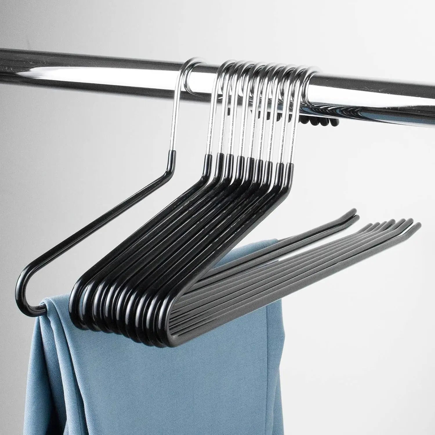 20/30pcs Pants Hangers Non-Slip, Heavy Duty Metal Trouser Racks Space Saving, Open Ended Jeans Hangers for Closet Organization Oasis Select