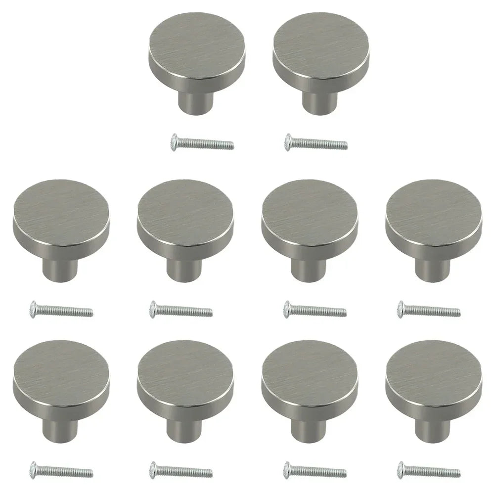 Contemporary Round Single Hole Cabinet and Drawer Handle in Space Aluminum Designed for Minimalist and Functional Furniture Use Oasis Select 10PCS China Mainland