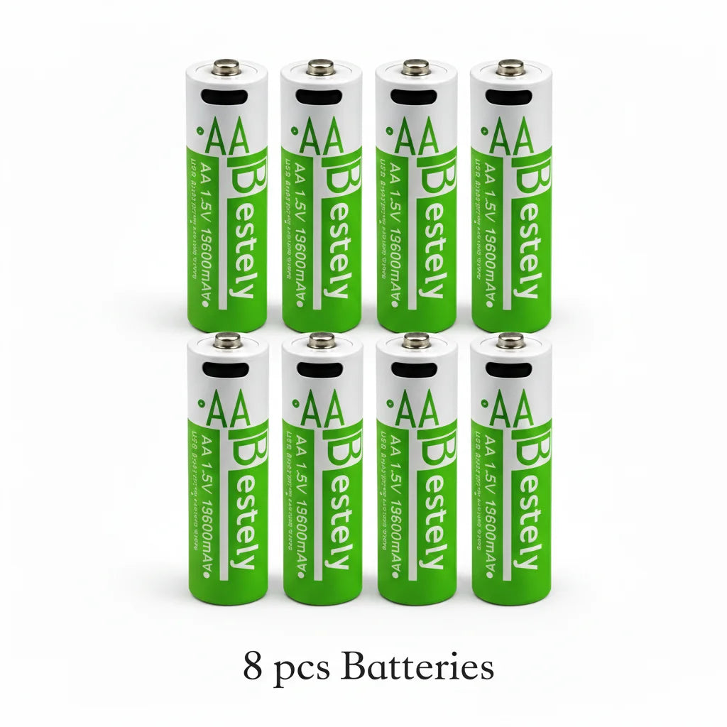 Hot selling AA 1.5V Constant Voltage, High Capacity ,Long Cycle USB-C Rechargeable BAT for Camera/Controller/Toys/Device Oasis Select 8 pcs BAT only