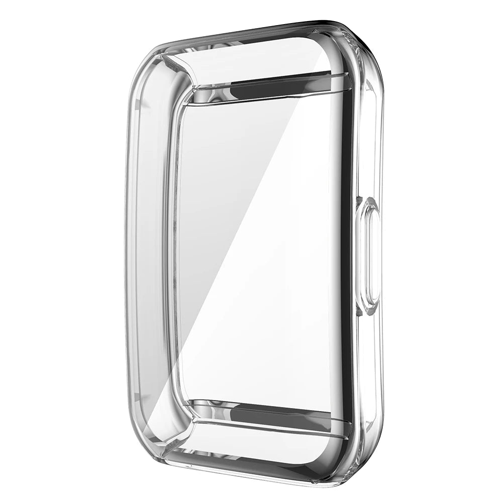 Edge Protective Shell Anti-Scratch PTPU Full Screen Protector Case rotective Bumper Shell for Huawei Band7/Honor Band6 Oasis Select White China Mainland