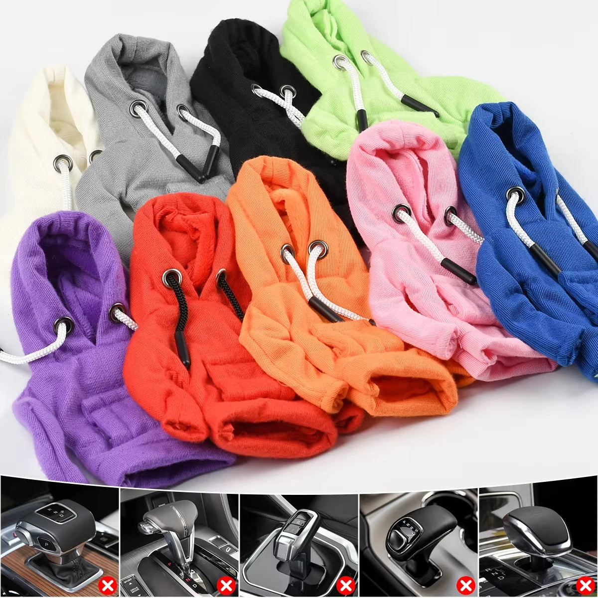 Mini Hoodie Gear Shift Cover – Universal Car Interior Decor