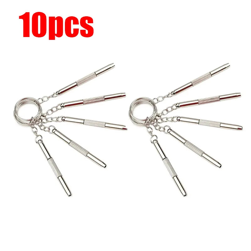 5/10/20/30pcs Mini 3 In1 Screwdriver Eyeglass Optical Eye Glasses Portable Spectacles Watch Repair Kit Practical Household Hand Oasis Select 10pcs