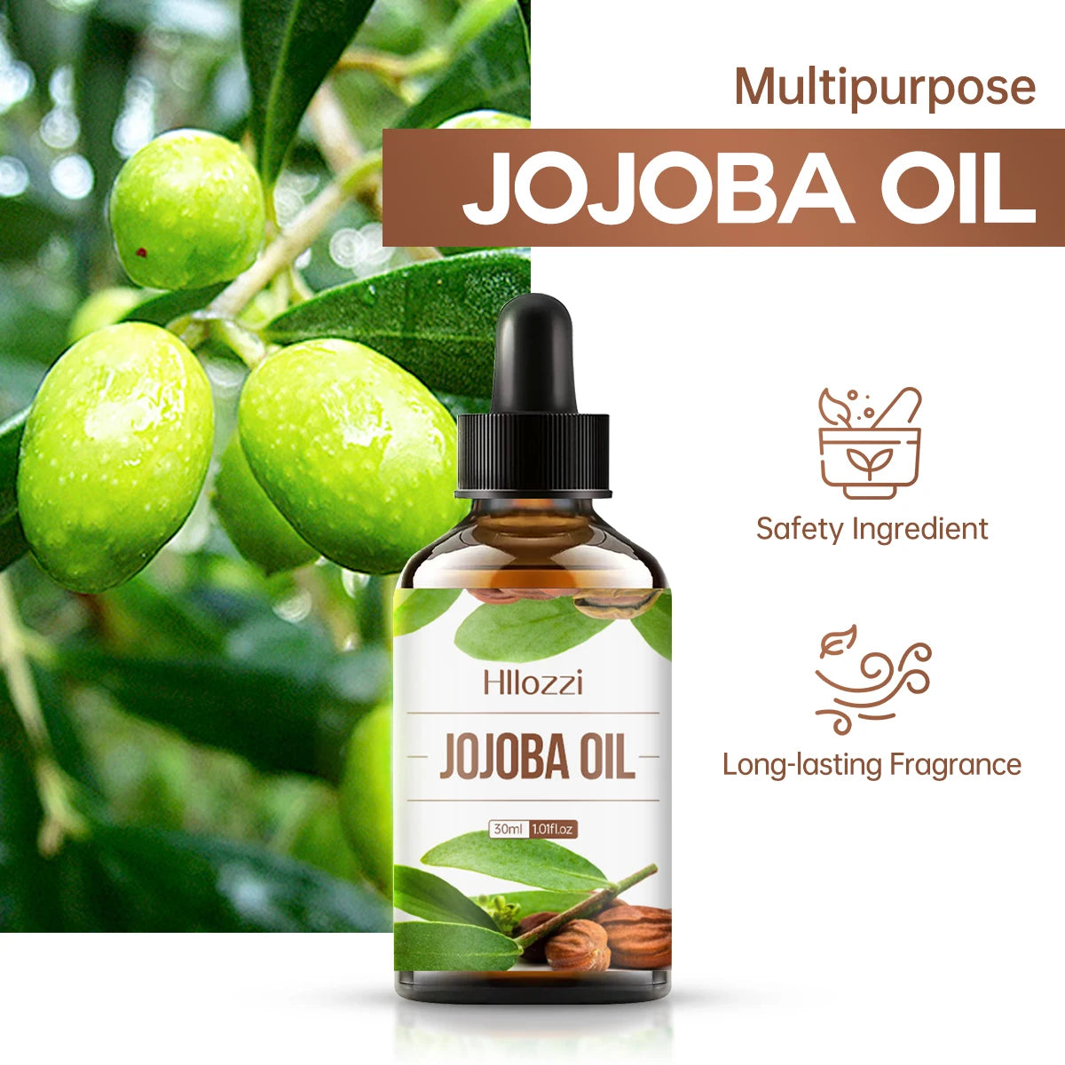 Hllozzi 30ml Pure Jojoba Oil – Face & Body Moisturizing Oil