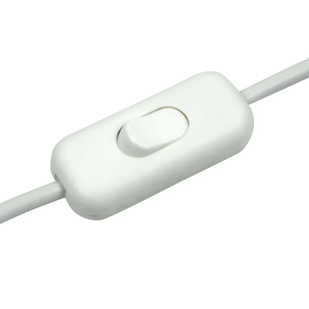 In Line Cord Switch Rocker Switch On/Off Lamp Control 303 Push Button Switch For Desk Lamp Floor Lamp Oasis Select white
