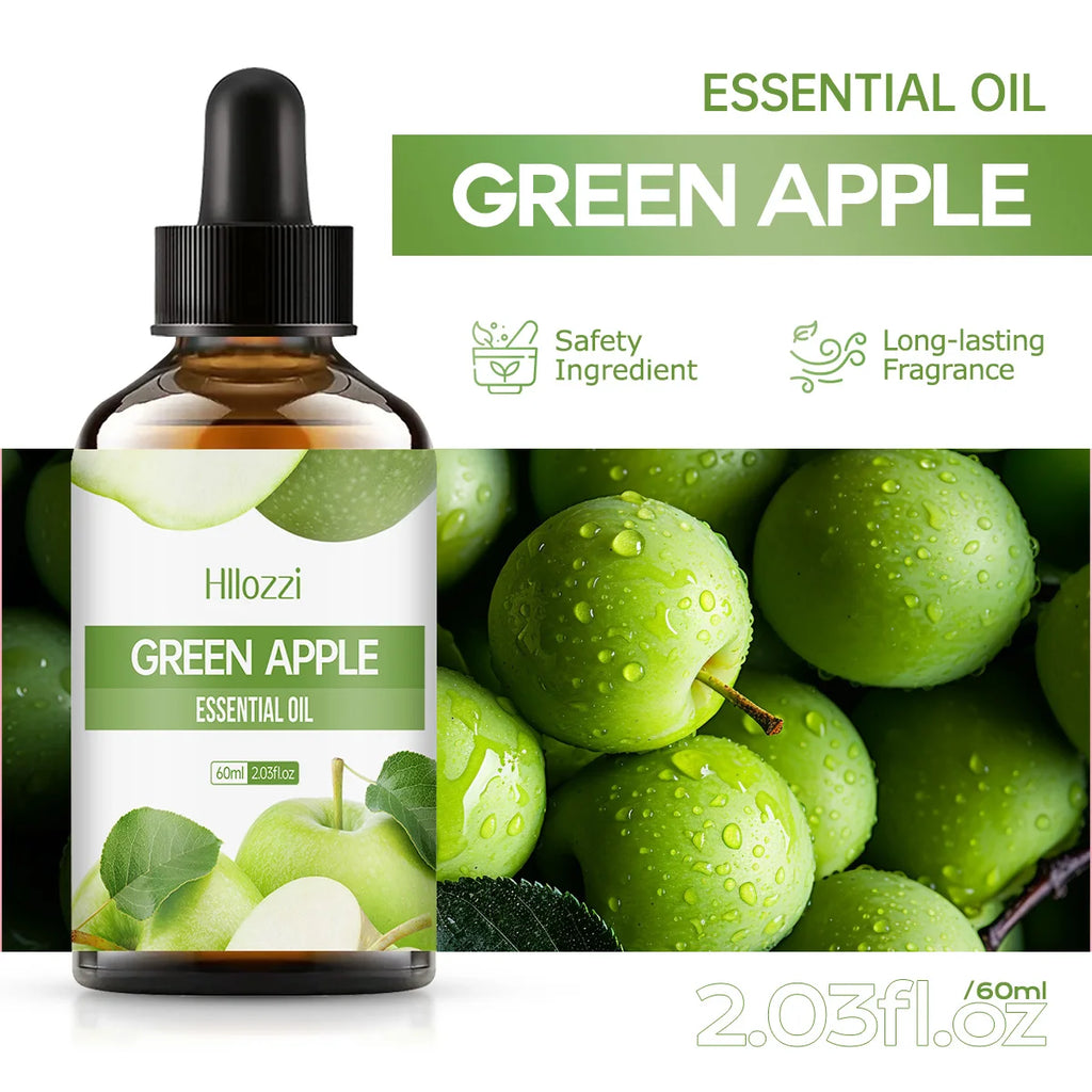 Hllozzi Green Apple Essential Oil 30ml 60ml 100ml Diffuser