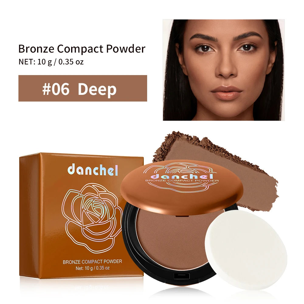 Long Lasting Compact Powder Waterproof Sweatproof Soft Matte Oil Control Setting Powder Face Makeup Cosmetic Oasis Select 06Deep
