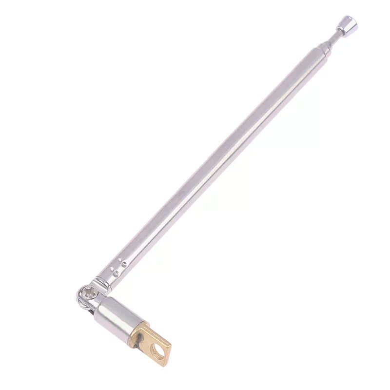 1Pc 4 Section Telescopic Stainless Steel AM FM Radio Antenna Universal Head Speaker Radio Pull Rod Oasis Select