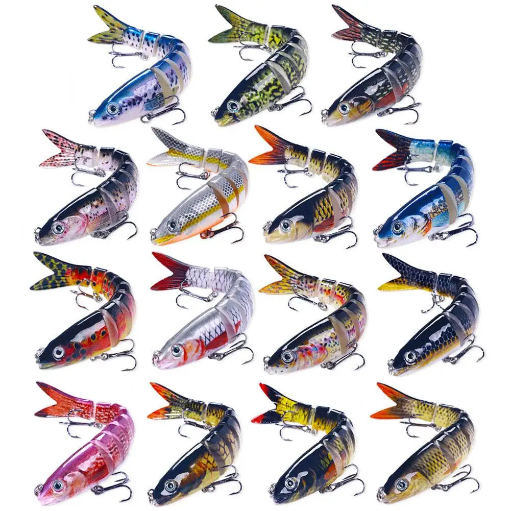 Multi Jointed Fishing Lure Slow Sinking Bionic Segmented Bait 13.4cm/18.6g Wobble Tackle for Freshwater Saltwater Pesca Oasis Select