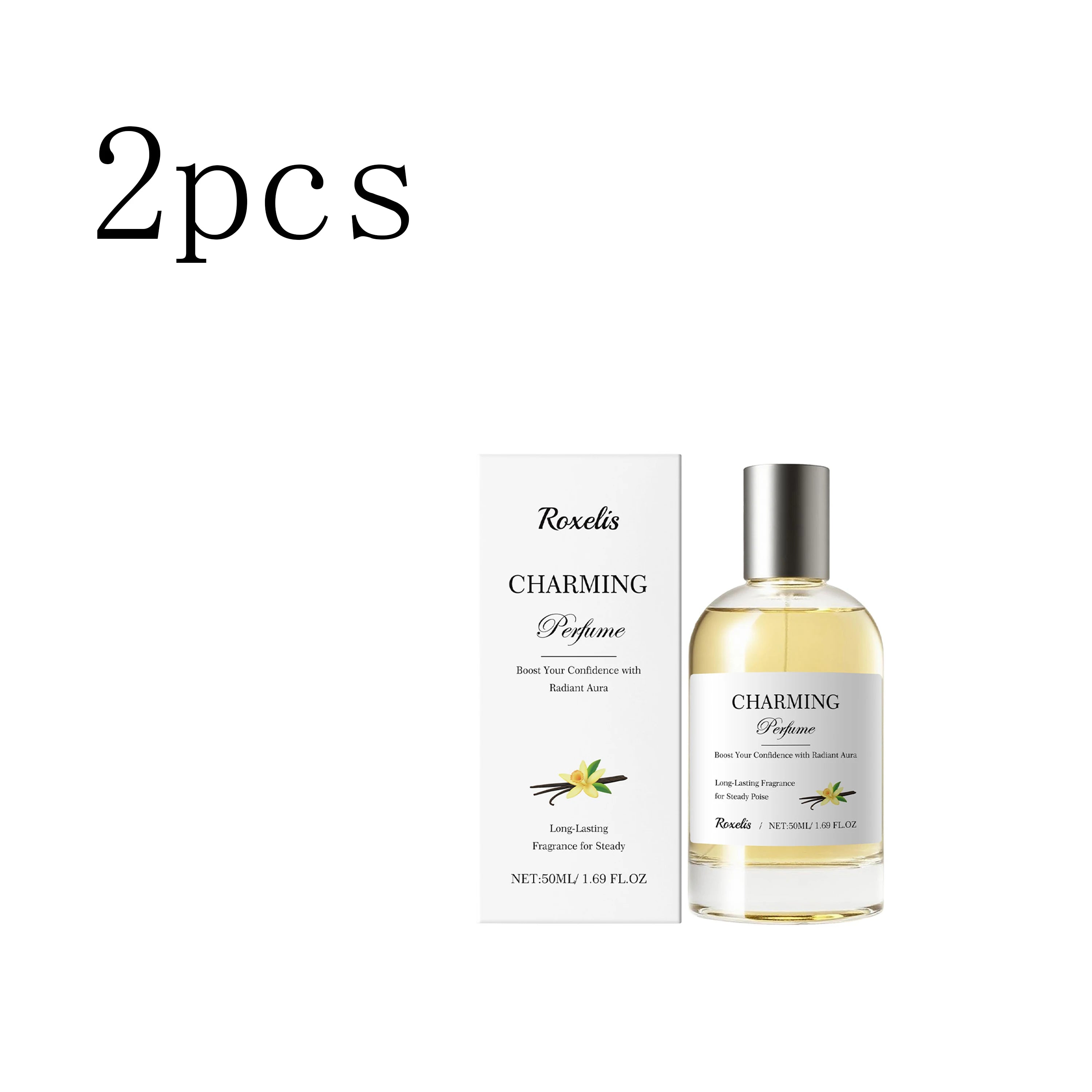 Amber Vanilla Perfume Spray – Long-Lasting Light Scent 50ml Perfume Spray Oasis Select 2boxed