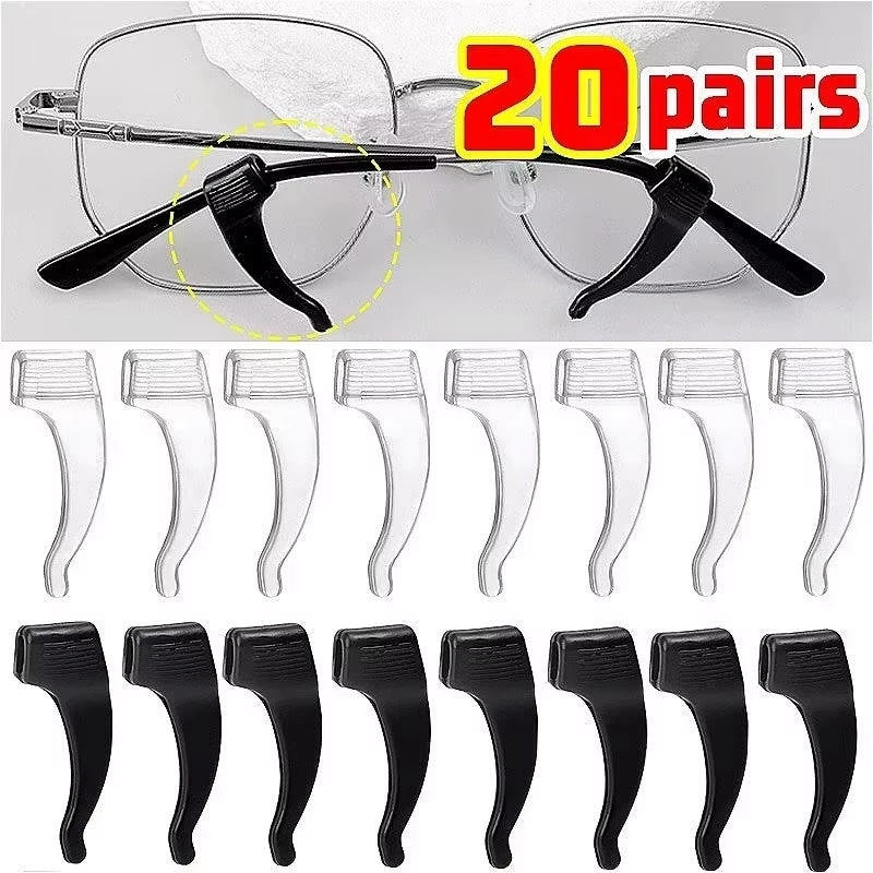 10/30Pairs Glasses Anti Slip Silicone Ear Hook Long-Lasting Eyeglasses Ear Holder Spectacles Bracket Elastic Sunglasses Eartips Oasis Select