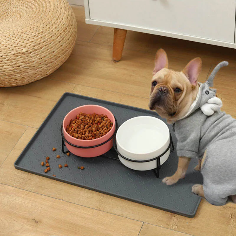 Silicone material dog drinking water and eating mat cat mat pet mat waterproof wear-resistant durable easy to clean pet supplies Oasis Select