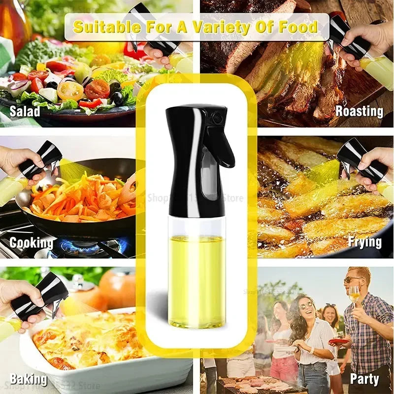 200/300/500ml Oil Spray Bottle BBQ Cooking Olive Oil Sprayer Plastic Baking Oil Spray Empty Bottle Vinegar Bottle or Oil Brush Oasis Select