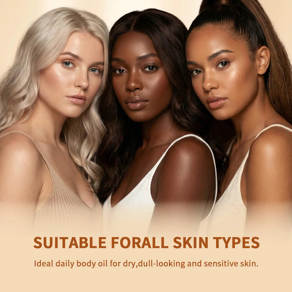 Turmeric Cocoa Glow Body Gel Oil Moisturizing & Smoothing Body Skin Vitamin C Vitamin B3 Body Oil for Dry Skin Care Treatment Oasis Select