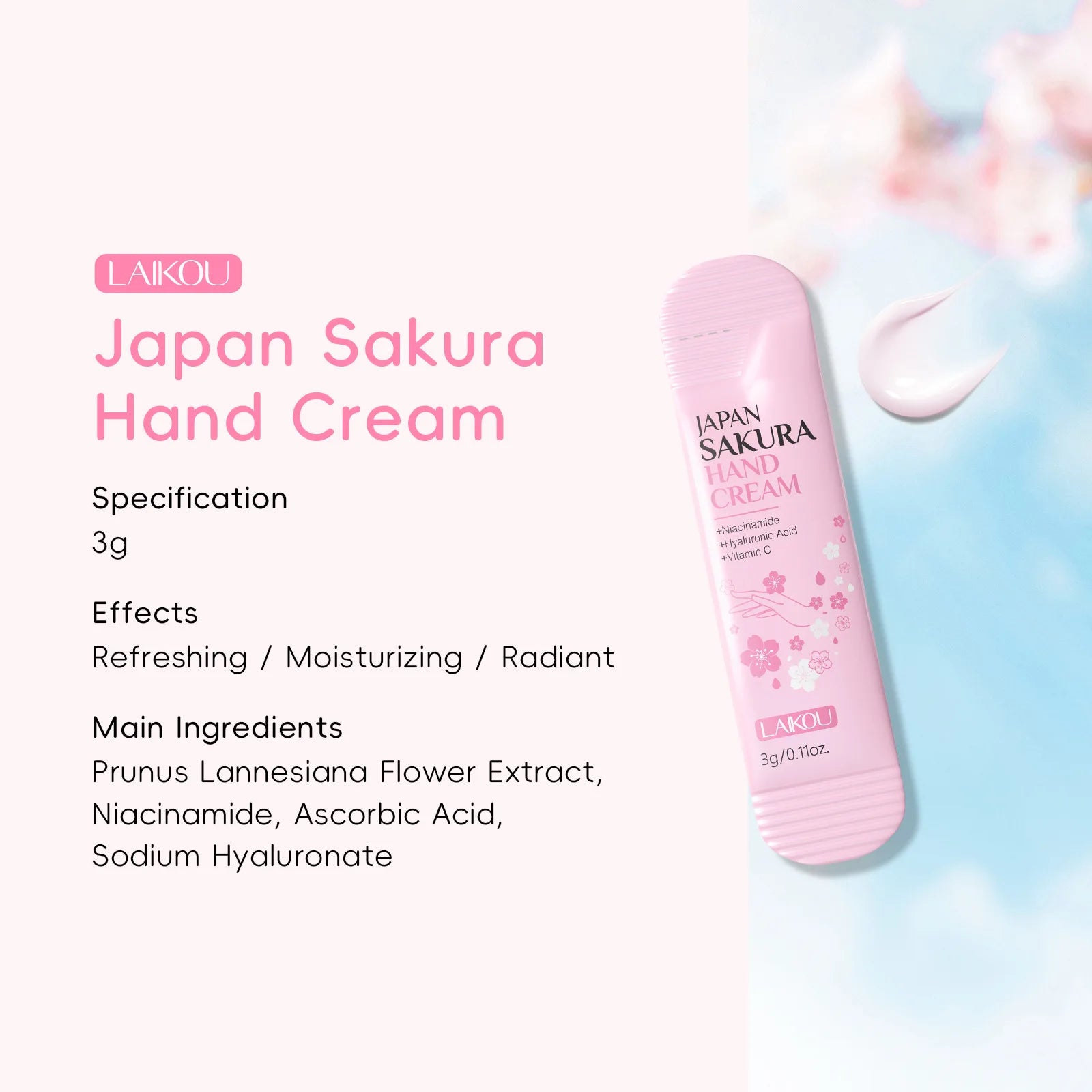 LAIKOU Cherry Blossom Hand Cream – Moisturizing & Nourishing Hand Cream Oasis Select