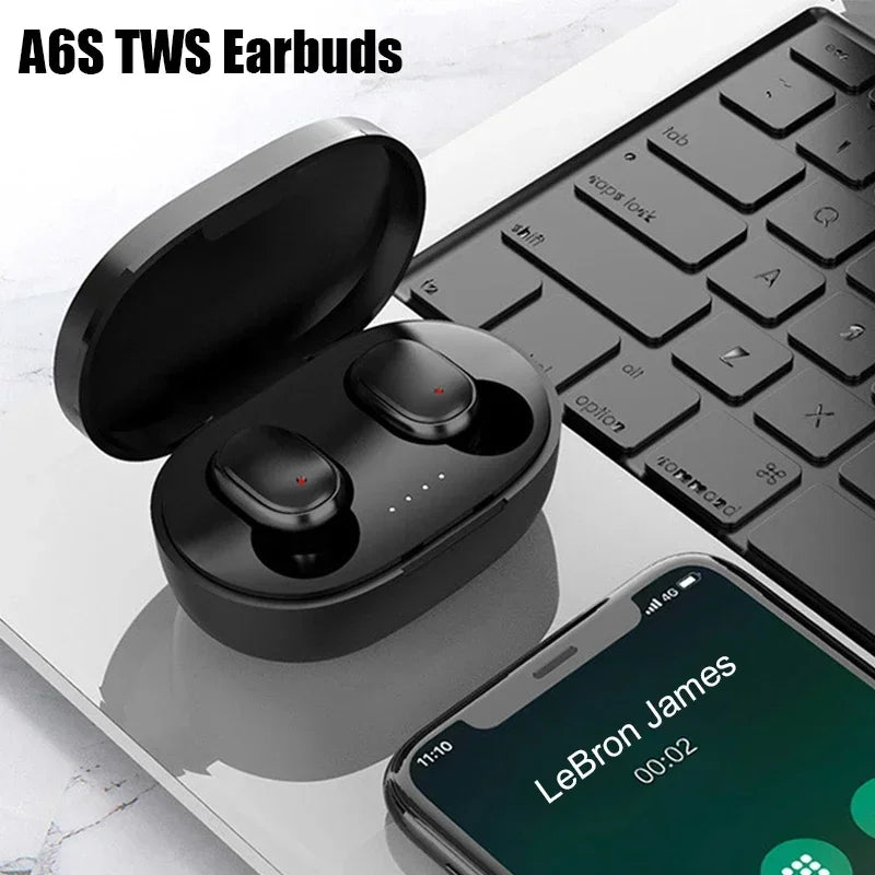 A6S TWS Earphones Wireless Bluetooth 5.3 Headphones Touch Control Earbuds With Mic Earphones Sport Waterproof Headset Oasis Select