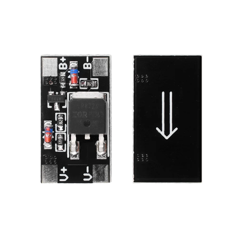 12A Battery Capacitor Positive and Negative Reverse Connection Protection Board 3V-28V 12A Anti-reverse Connection Module Oasis Select without case