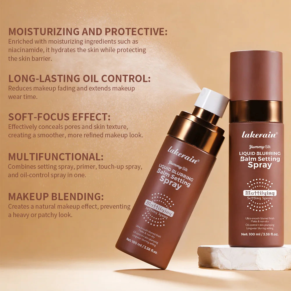 Makeup Fixer Spray Long-Lasting Oil Control Natural Matte Non Drying Weightless Makeup Liquid Blurring Balm Setting Spray Oasis Select