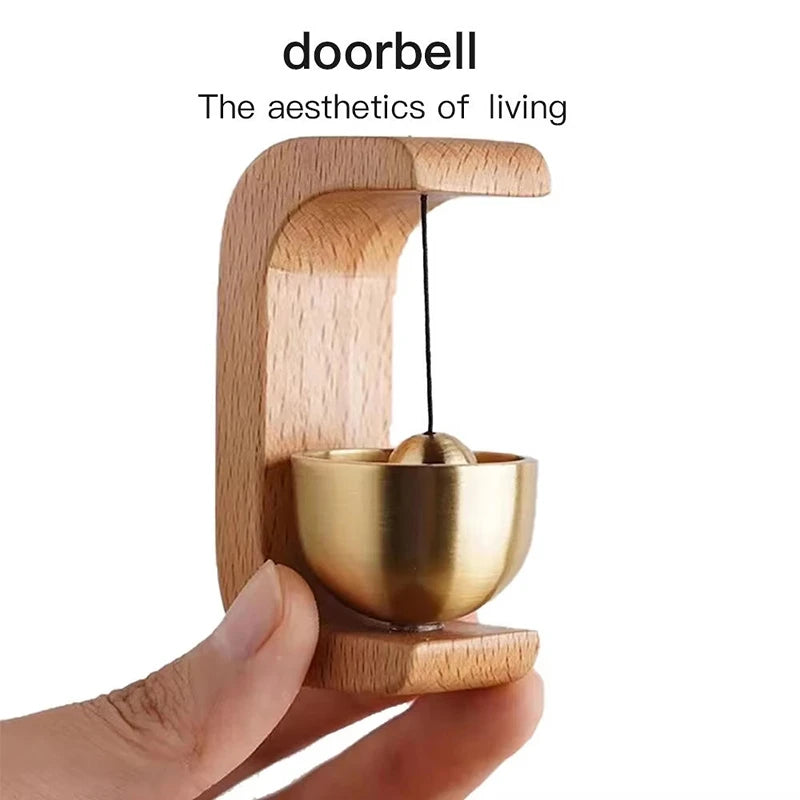 Hanging Decorations Japanese Wooden Wind Chimes Wireless Doorbell Entrance Door Bell Decorative Wind Bell for Home Opening Oasis Select