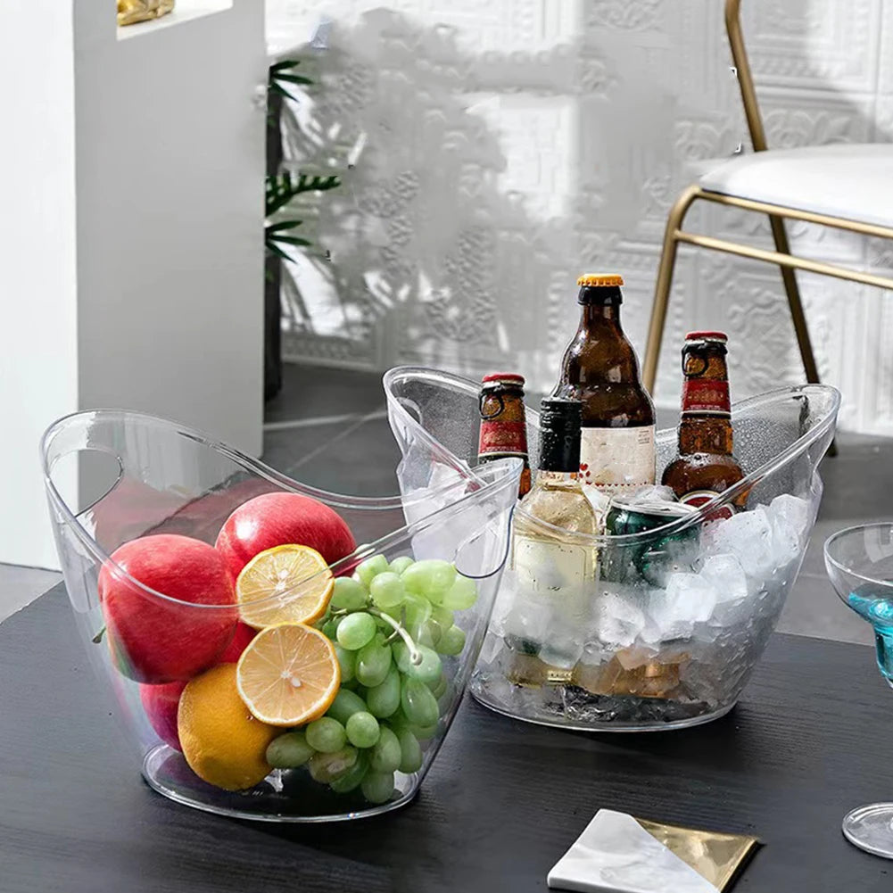 Ice Bucket 3.5Liter Ice Cube Container with Handle Ice Storage Tub for Wine Champagne Beer Oasis Select