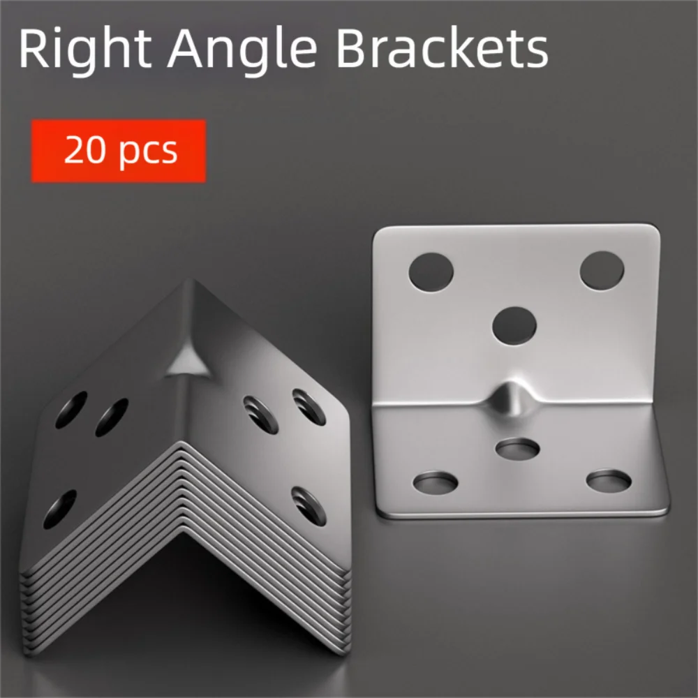 Stainless Steel L-Shaped Corner Brackets 10/20 Pack – DIY