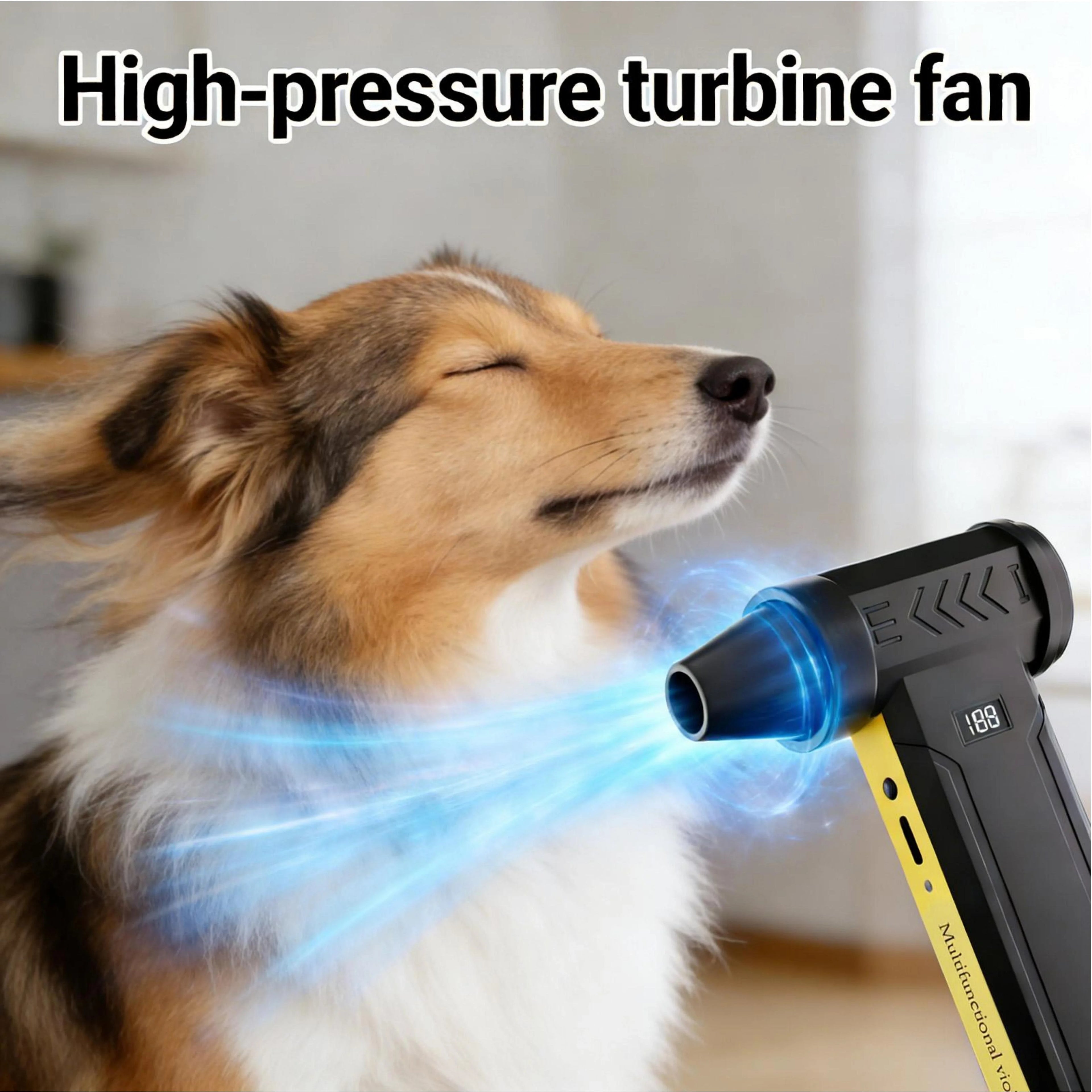 Handheld Turbo Jet Fan – 160,000 RPM Brushless, 10000mAh USB