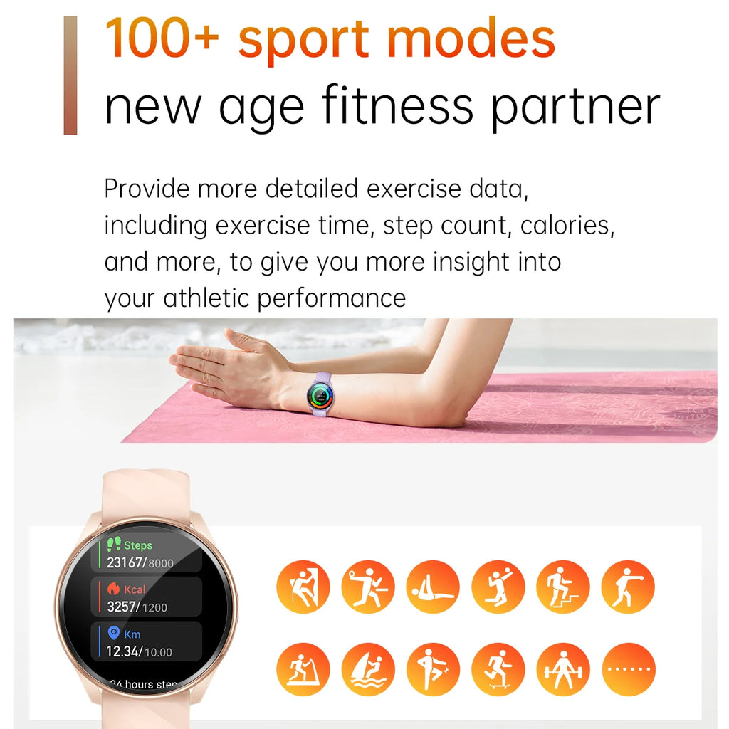 Blue Tooth Call Smartwatch Women Message Push Waterproof Sports Fitness Heart Rate Monitor Bracelet Voice Assistant Smart Watch Oasis Select