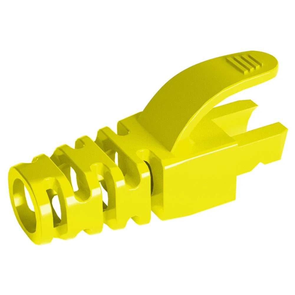 10-50 Pcs Multicolour RJ45 Caps Cat 5 CAT6 Protective Sleeve RJ-45 CAT6 CAT5e Adapter Cap Ethernet Network Cable Connector Plugs Oasis Select 50pcs Yellow